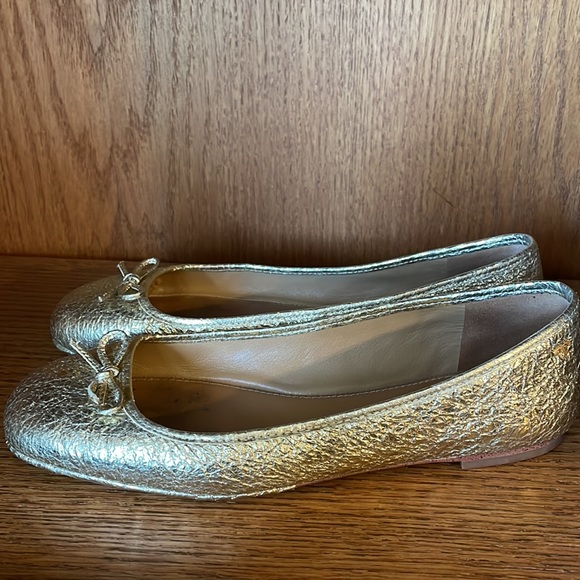 Tori Burch gold ballet flats - Picture 3 of 6